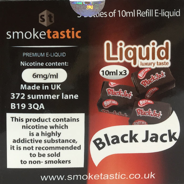 Blackjack - 30ml - Smoketastic eLiquid