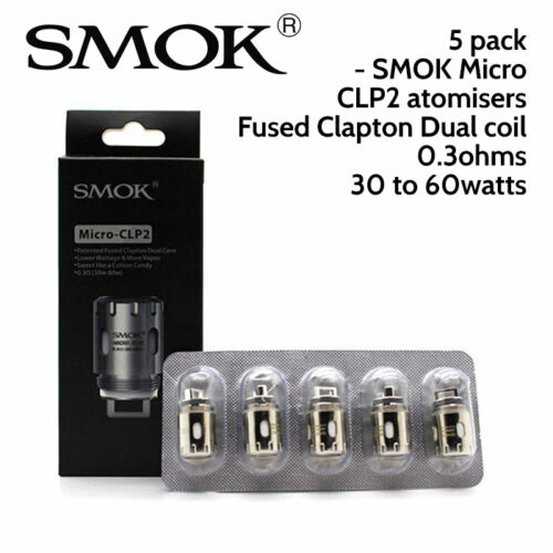 5 pack - SMOK Micro CLP2 atomisers - 0.3ohm