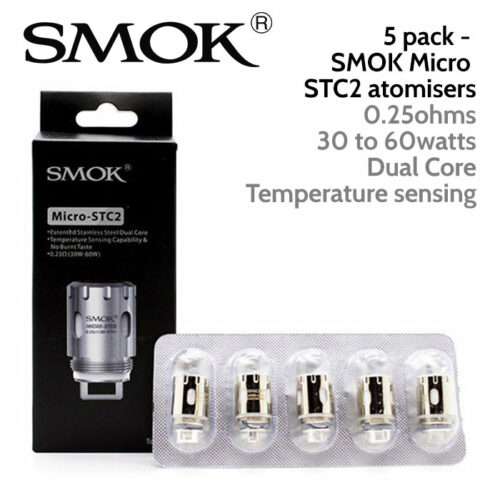 5 pack - SMOK Micro-STC2 atomisers - 0.25 ohm