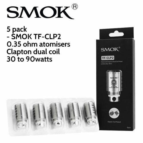 5 pack - SMOK TF-CLP2 atomisers - 0.35 ohm