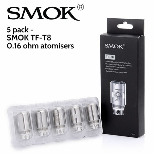 5 pack - SMOK TF-T8 0.16 ohm Octuplet Fused Clapton atomisers