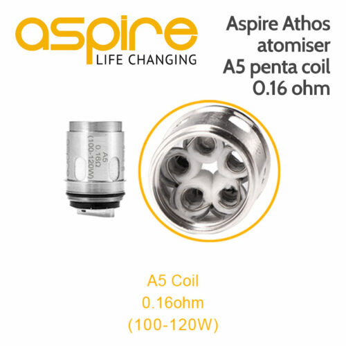 1 x Aspire Athos atomiser A5 penta coil 0.16 ohm