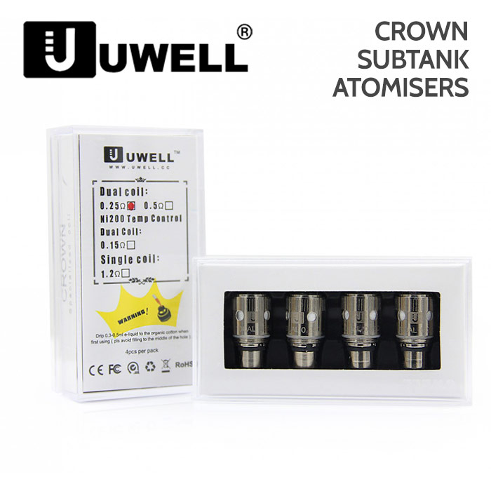 4 pack - UWELL Crown Subtank Sub-Ohm Atomisers