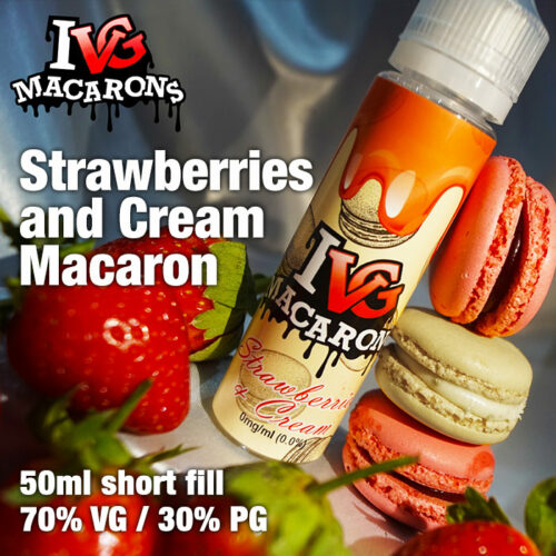 Strawberries and Cream Macaron by I VG e-liquids - 50ml