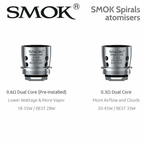 5 pack - SMOK Spirals Tank Replacement Atomisers