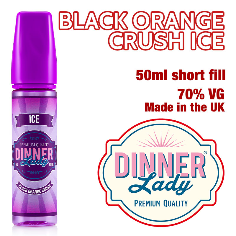 Black Orange Crush Ice e-liquid by Dinner Lady - 70% VG - 50ml