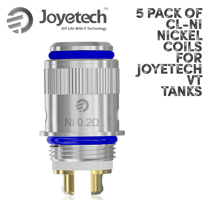5 pack of CL-Ni 0.2ohms Nickel Atomisers for Joyetech VT Tanks