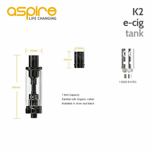 Aspire K2 1.8ml e-cig tank