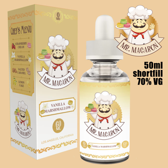 Vanilla Marshmallow - Mr Macaron e-liquid - 70% VG - 50ml