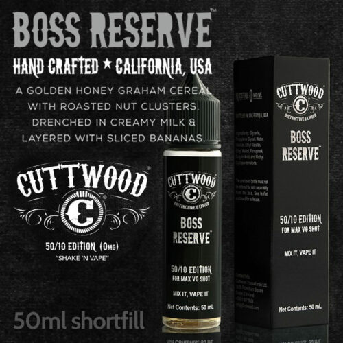 Boss Reserve e-liquid - Cuttwood Vapor - 70% VG - 50ml