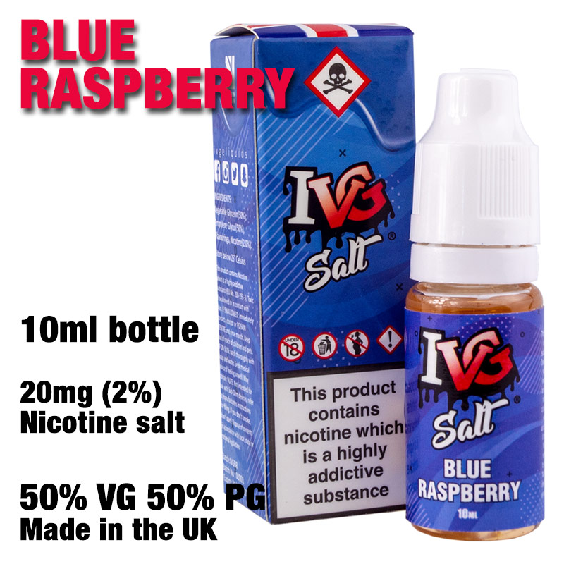 Blue Raspberry - I VG e-liquids - Salt Nic - 50% VG - 10ml