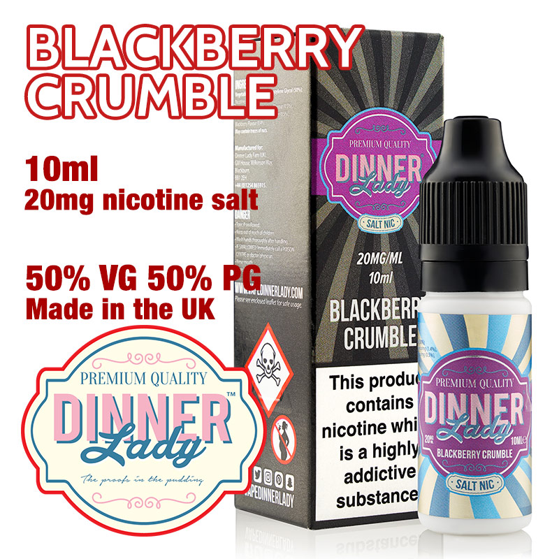 Blackberry Crumble - Dinner Lady Salt Nic e-liquids - 50% VG - 10ml