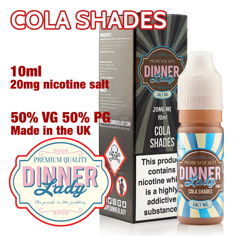 Cola Shades - Dinner Lady Salt Nic e-liquids - 50% VG - 10ml