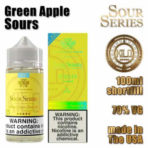 Green Apple Sours - Kilo e-liquid - 70% VG - 100ml