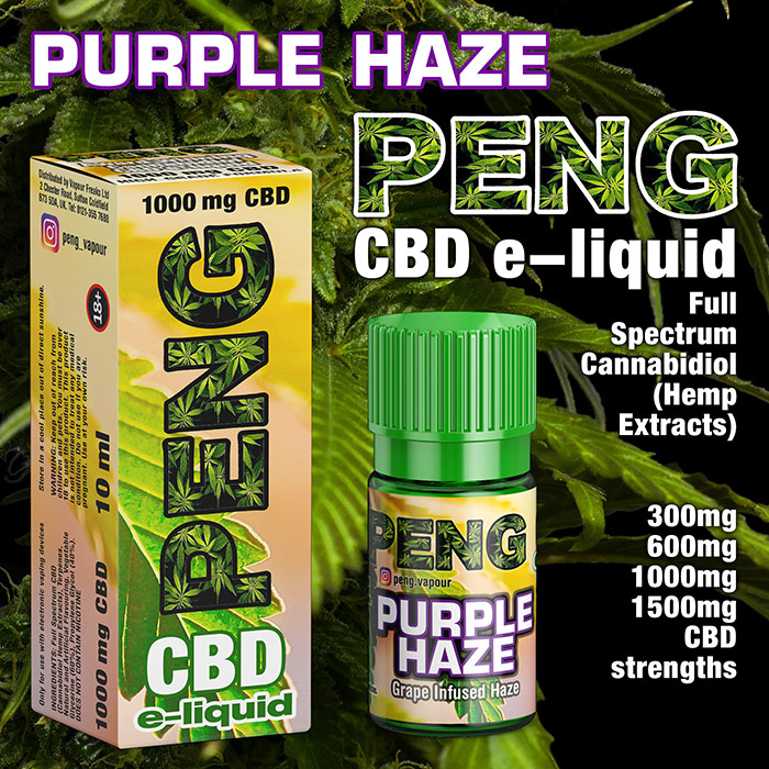 Purple Haze - PENG CBD e-liquid - 10ml and 30ml