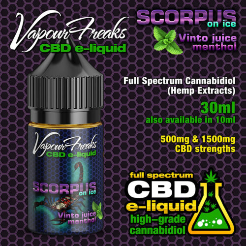 Scorpus on Ice - Vapour Freaks CBD e-liquid 30ml