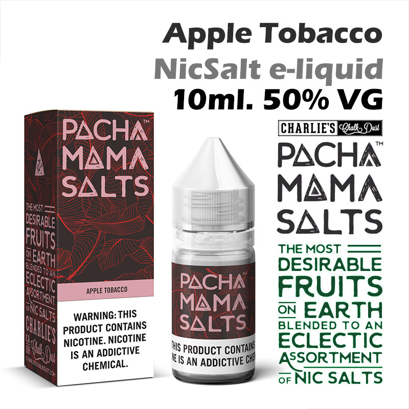 Apple Tobacco - Pacha Mama NicSalt e-liquid by Charlies Chalk Dust 10ml