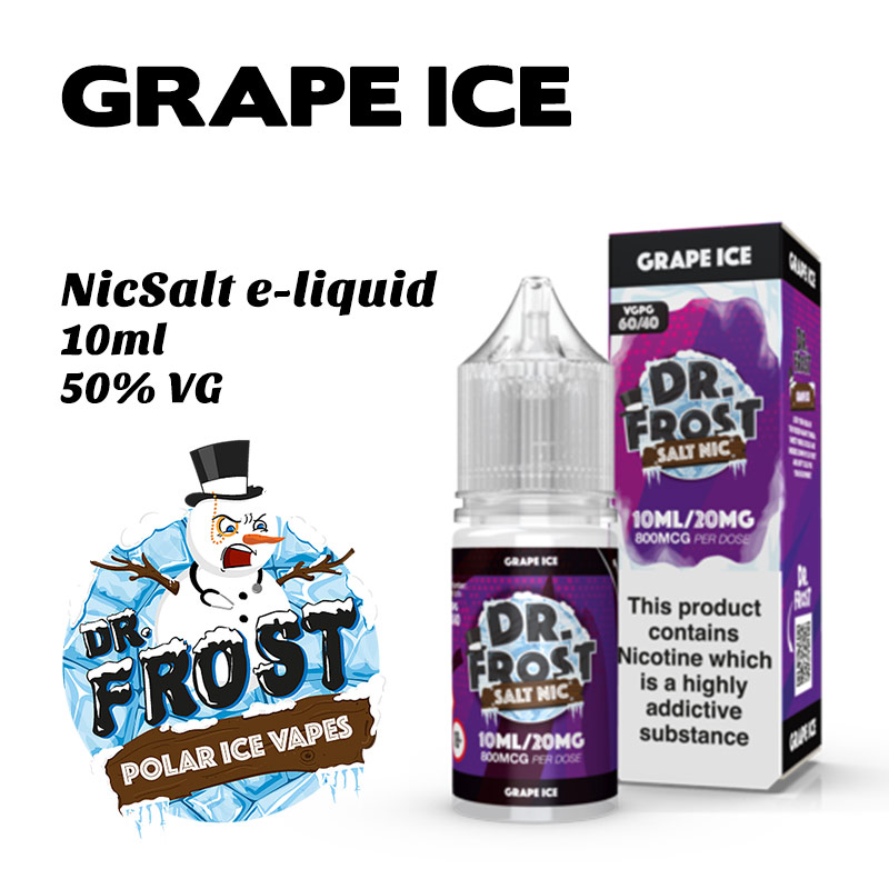 Grape Ice - Dr Frost NicSalt e-liquid 10ml