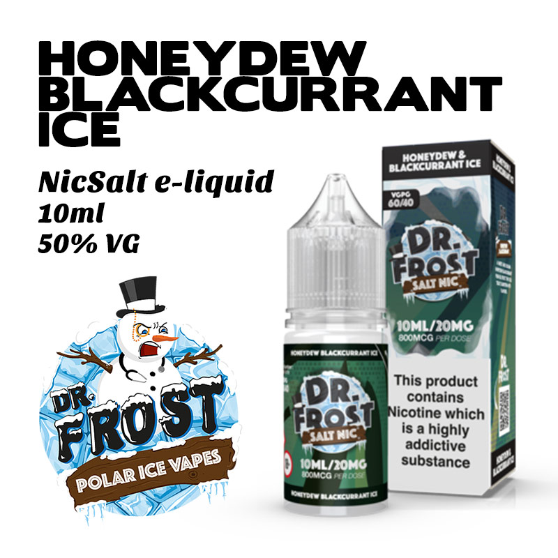 Honeydew Blackcurrant Ice - Dr Frost NicSalt e-liquid 10ml