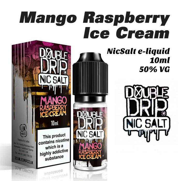 Mango Raspberry Ice Cream - Double Drip NicSalt e-liquid 10ml