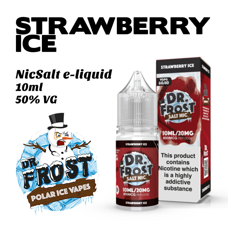 Strawberry Ice - Dr Frost NicSalt e-liquid 10ml