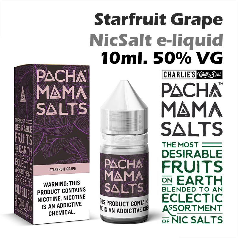 Starfruit Grape - Pacha Mama NicSalt e-liquid by Charlies Chalk Dust 10ml