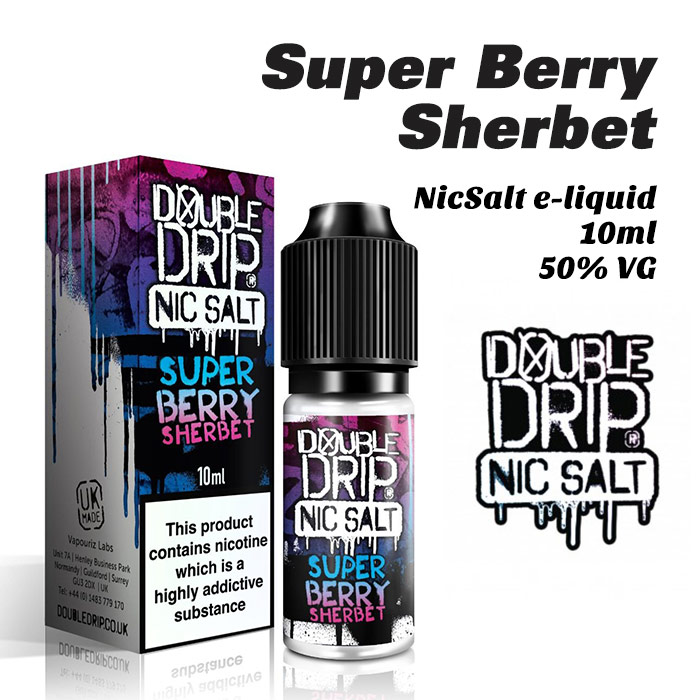 Super Berry Sherbet - Double Drip NicSalt e-liquid 10ml