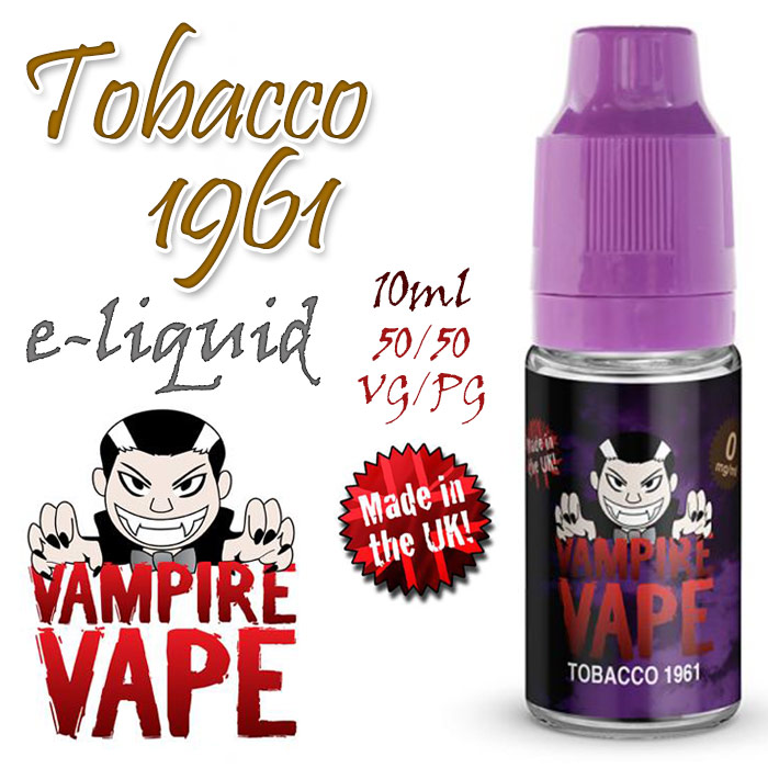 Tobacco 1961 - Vampire Vape 40% VG e-liquid - 10ml