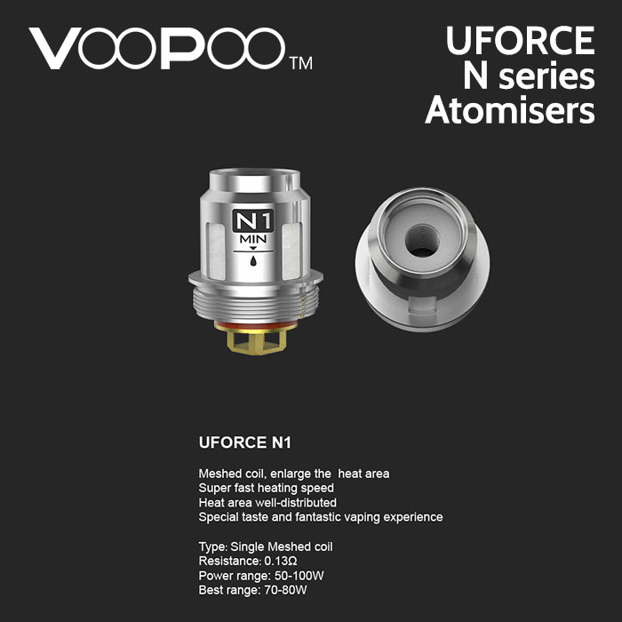 5 pack - VooPoo UFORCE N series mesh atomisers