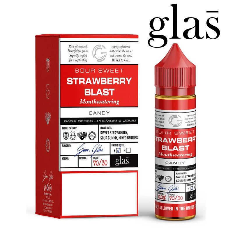 Strawberry Blast - Glas e-liquids - 70% VG - 50ml