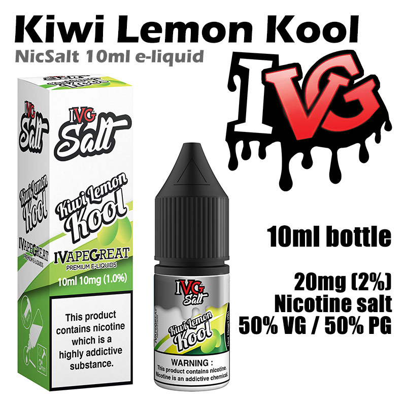 Kiwi Lemon Kool - I VG e-liquids - Salt Nic - 50% VG - 10ml