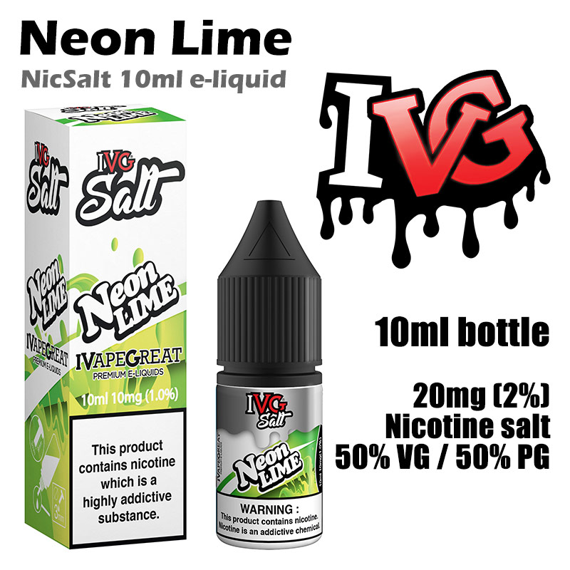 Neon Lime - I VG e-liquids - Salt Nic - 50% VG - 10ml