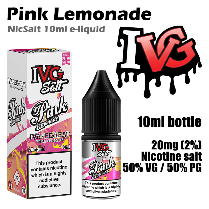 Pink Lemonade - I VG e-liquids - Salt Nic - 50% VG - 10ml