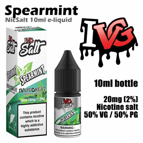 Spearmint - I VG e-liquids - Salt Nic - 50% VG - 10ml