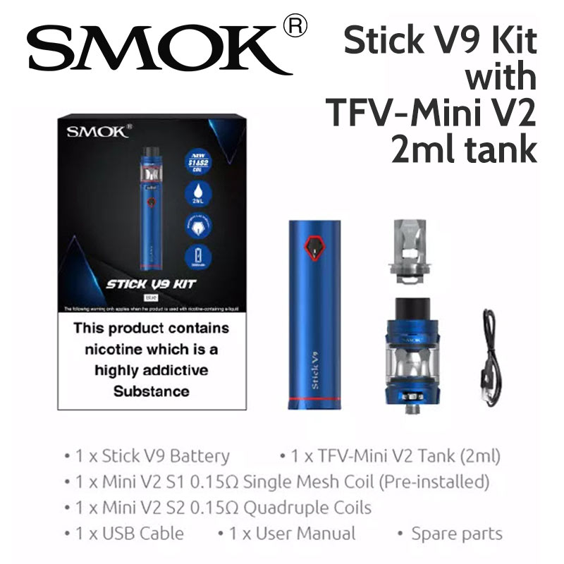 SMOK Stick V9 Kit 3000mAh + TFV Mini V2 Tank (2ml)