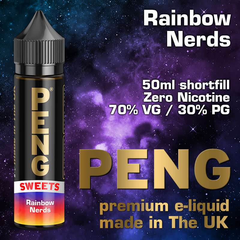 Rainbow Nerds - PENG e-liquid - 70% VG - 50ml