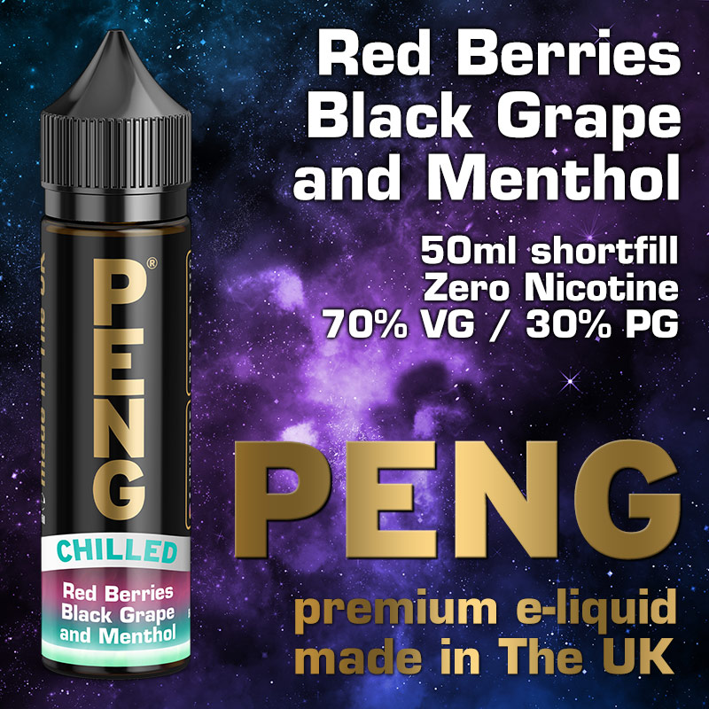 Red Berries Black Grape and Menthol - PENG e-liquid - 70% VG - 50ml