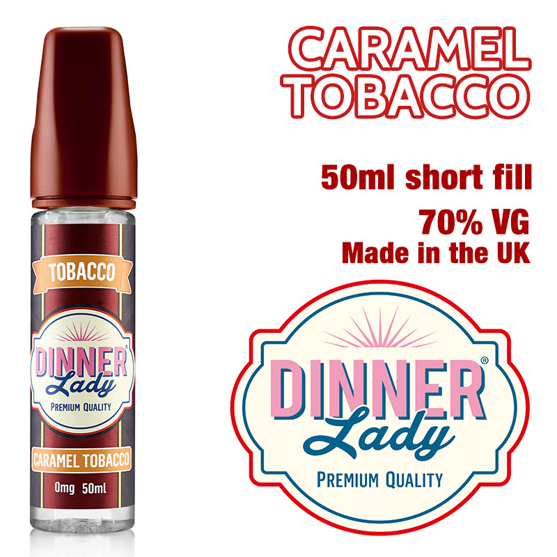 Caramel Tobacco e-liquid by Dinner Lady - 70% VG - 50ml