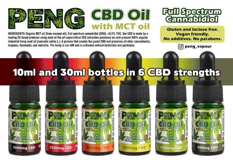 Peng CBD Oil with MCT Coconut Oil - 10ml bottle