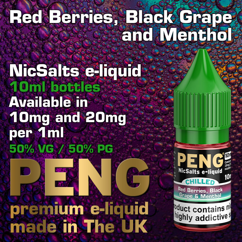 Red Berries Black Grape and Menthol - Peng NicSalts e-liquids - 10ml