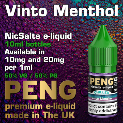 Vinto Menthol - Peng NicSalts e-liquids - 10ml