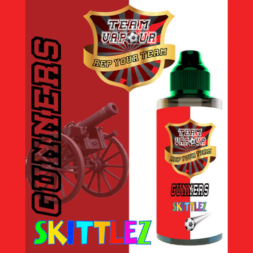 Gunners Skittlez - Team Vapour e-liquid - 70% VG - 100ml