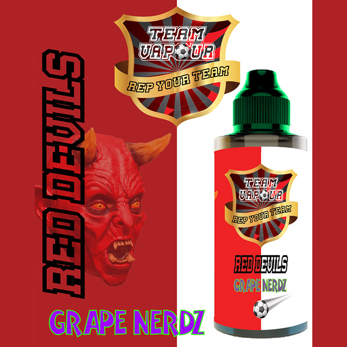 Red Devils Grape Nerdz - Team Vapour e-liquid - 70% VG - 100ml