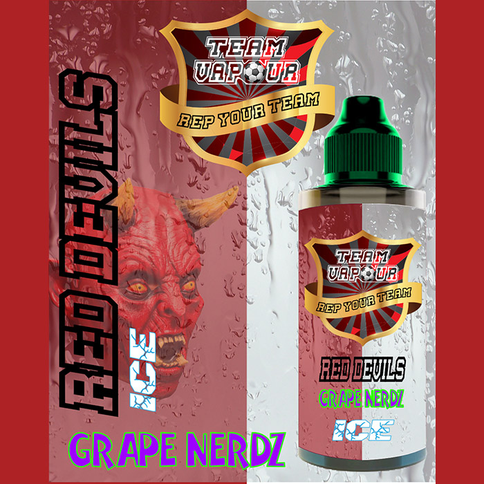 Red Devils Grape Nerdz Ice - Team Vapour e-liquid - 70% VG - 100ml