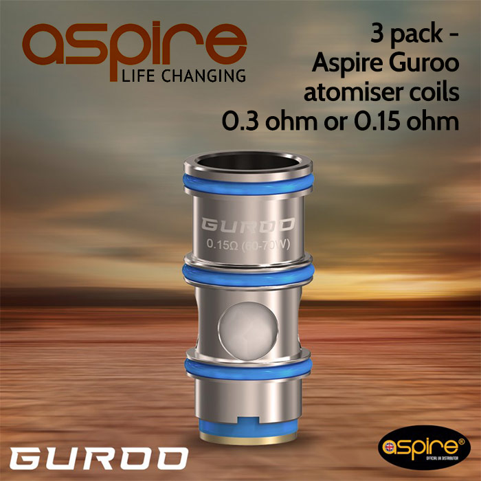 3 pack - Aspire Guroo atomiser coils