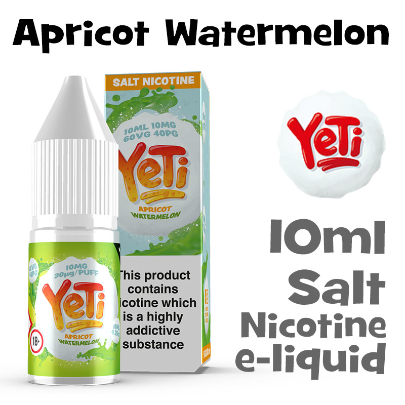 Apricot Watermelon - Yeti Salt Nicotine eliquid - 10ml