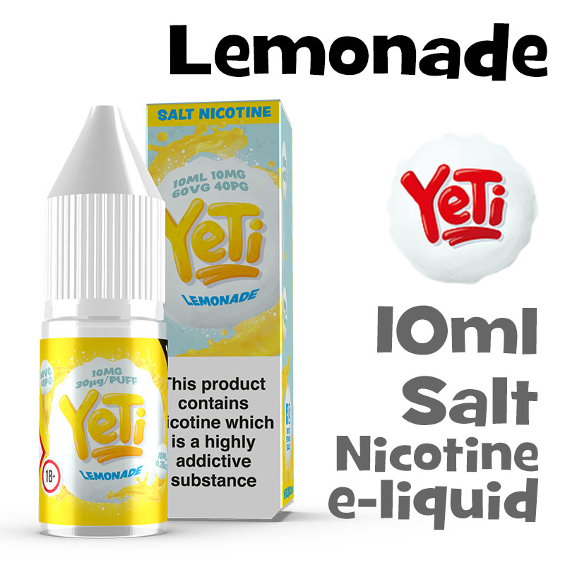 Lemonade - Yeti Salt Nicotine eliquid - 10ml