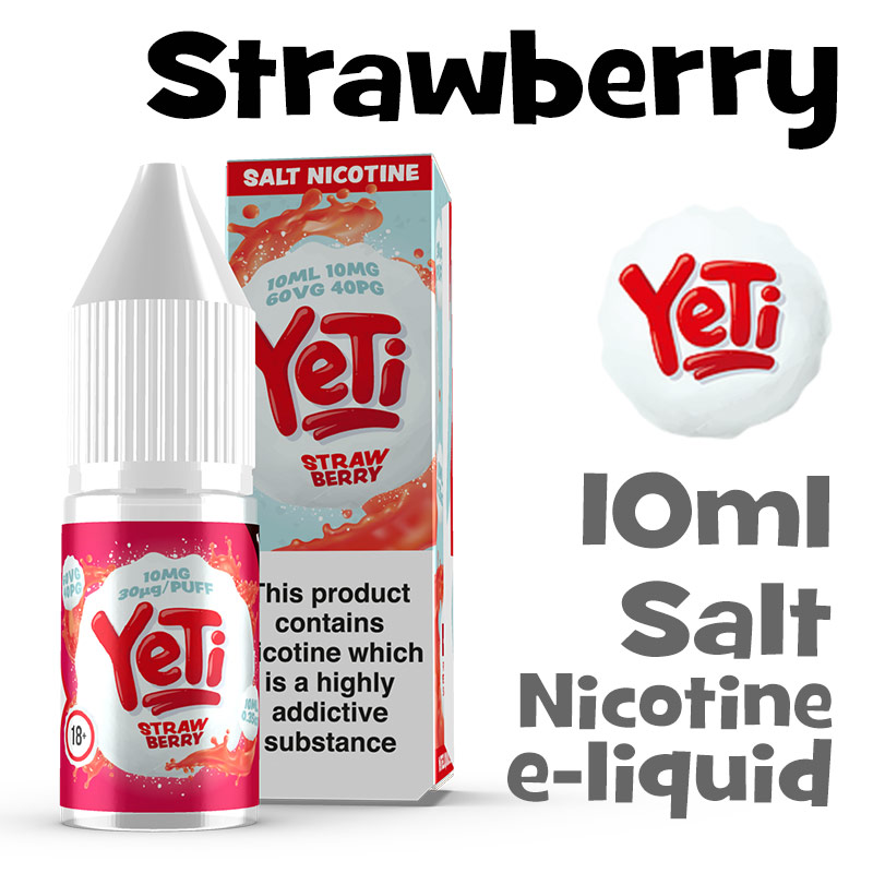 Strawberry - Yeti Salt Nicotine eliquid - 10ml